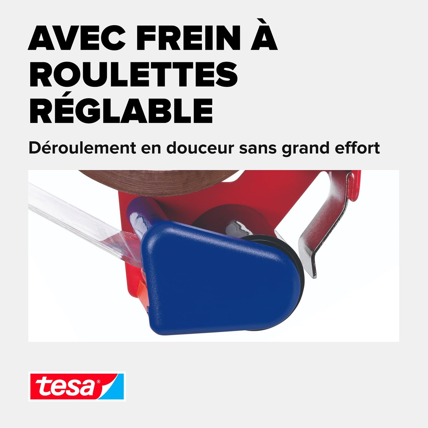 tesapack Ultra Strong - Lot de Rubans Adhésifs avec Dérouleur en PVC Extra Fort - Marron - 66 m x 50 mm