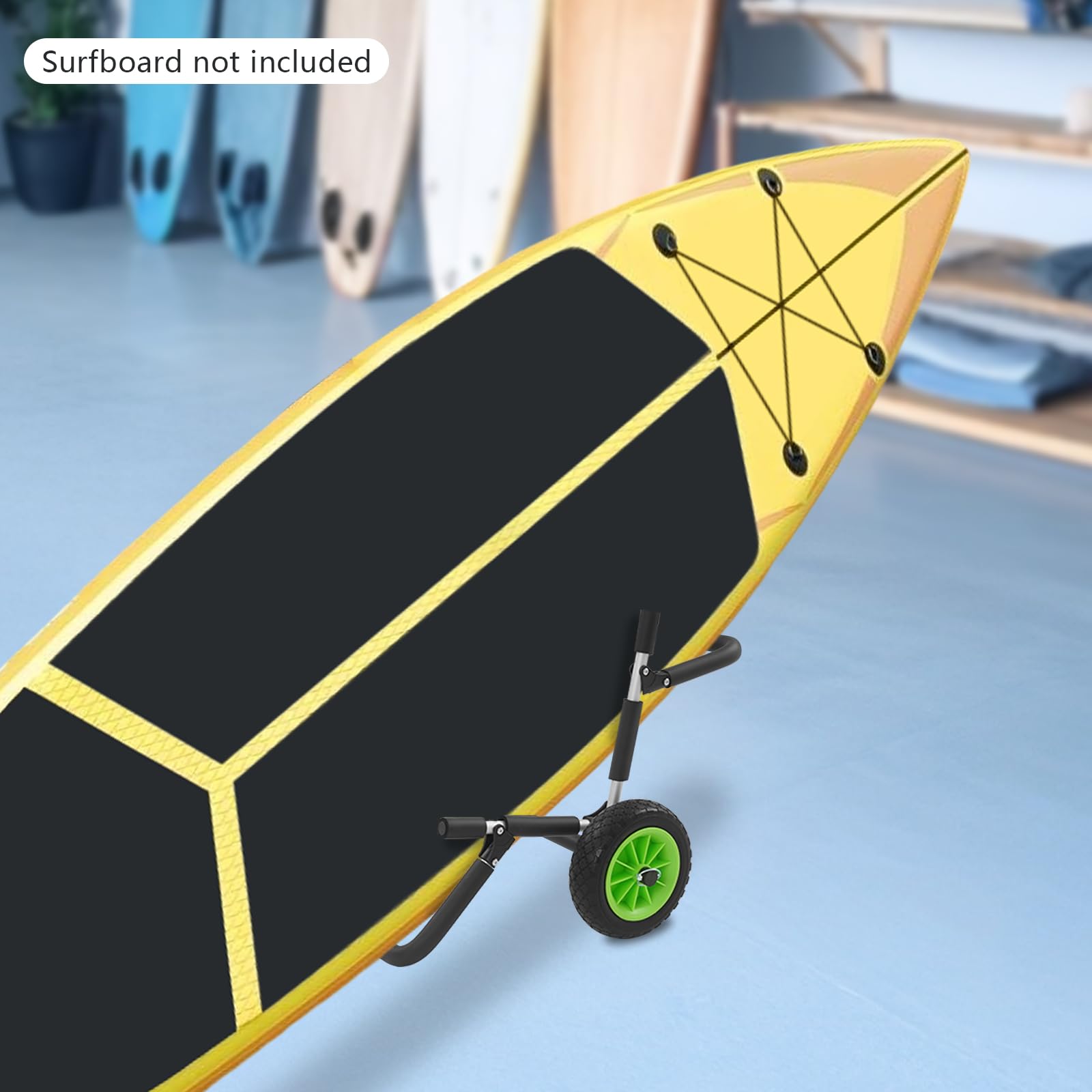 Transport Kajak Trolley Transport Trolley für Stand Up Paddle Surfboard Trolley kann in Einer Garage Bootshaus Grün 42 * 29 * 60CM