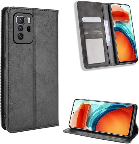 Miniatura 6 de Jielangxin Keji Funda para Xiaomi Poco X3 GT Caso,Funda para Xiaomi Redmi Note 10 Pro 5GPoco X3 GT Funda de cuero PU Flip Cover Rojo