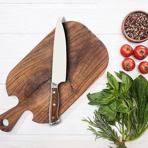 Miniatura 9 de Cuchillo de cocina Santoku de acero inoxidable personalizable con grabado láser para él, regalos de inauguración de la casa, juego de regalo de