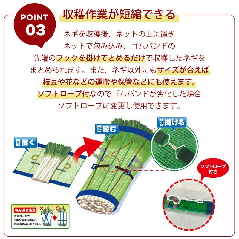 Amazon | 【25枚】ネギ収穫用ネット ネギマキネット 60×125cm Lタイプ 