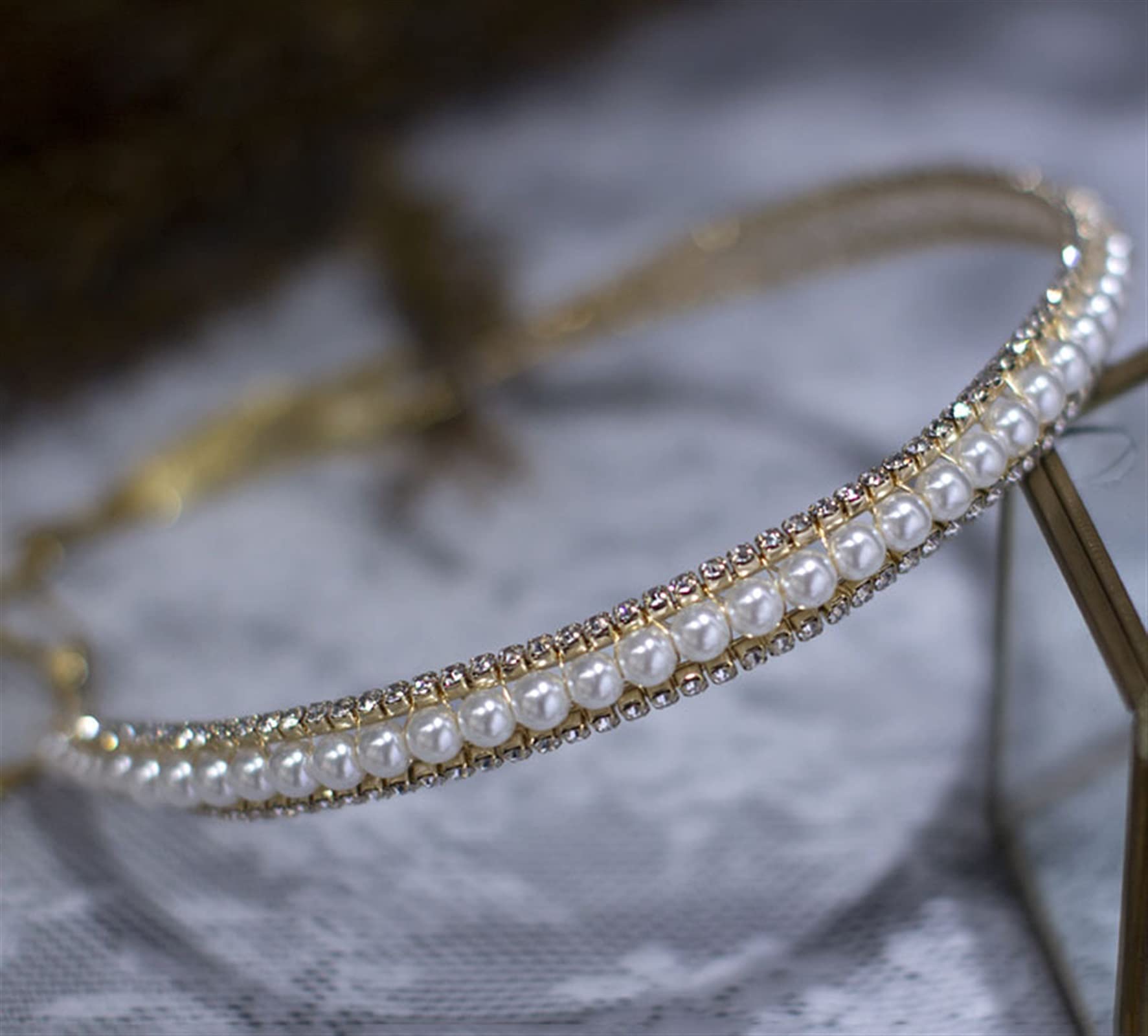 Tocados de Boda Cabello Nupcial Joyería Tiaras Coronas Pearl Crystal Headbands Hairbands Mujeres Novia Headwear Accesorios de Boda Tocado Novia