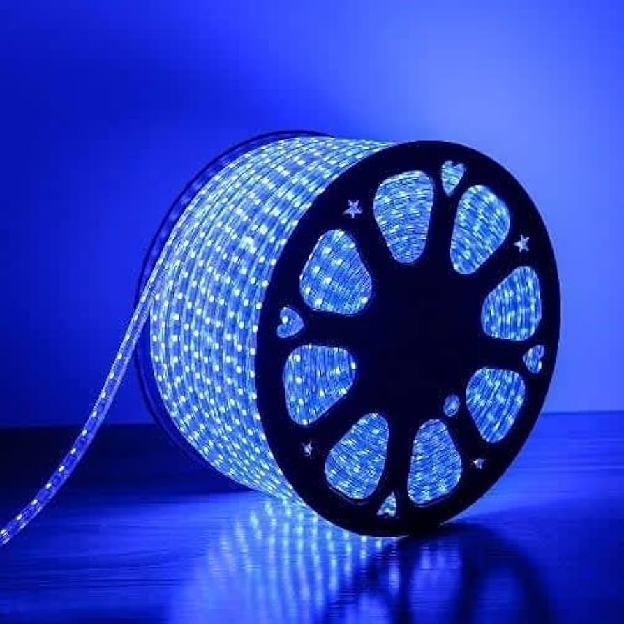 Image of Quace 22 Meter Waterproof LED Rope Strip Light for Indoor and Outdoor Use, Flexible Home Decor, Diwali Decorative Lights, Ceiling Cove Light (Blue)