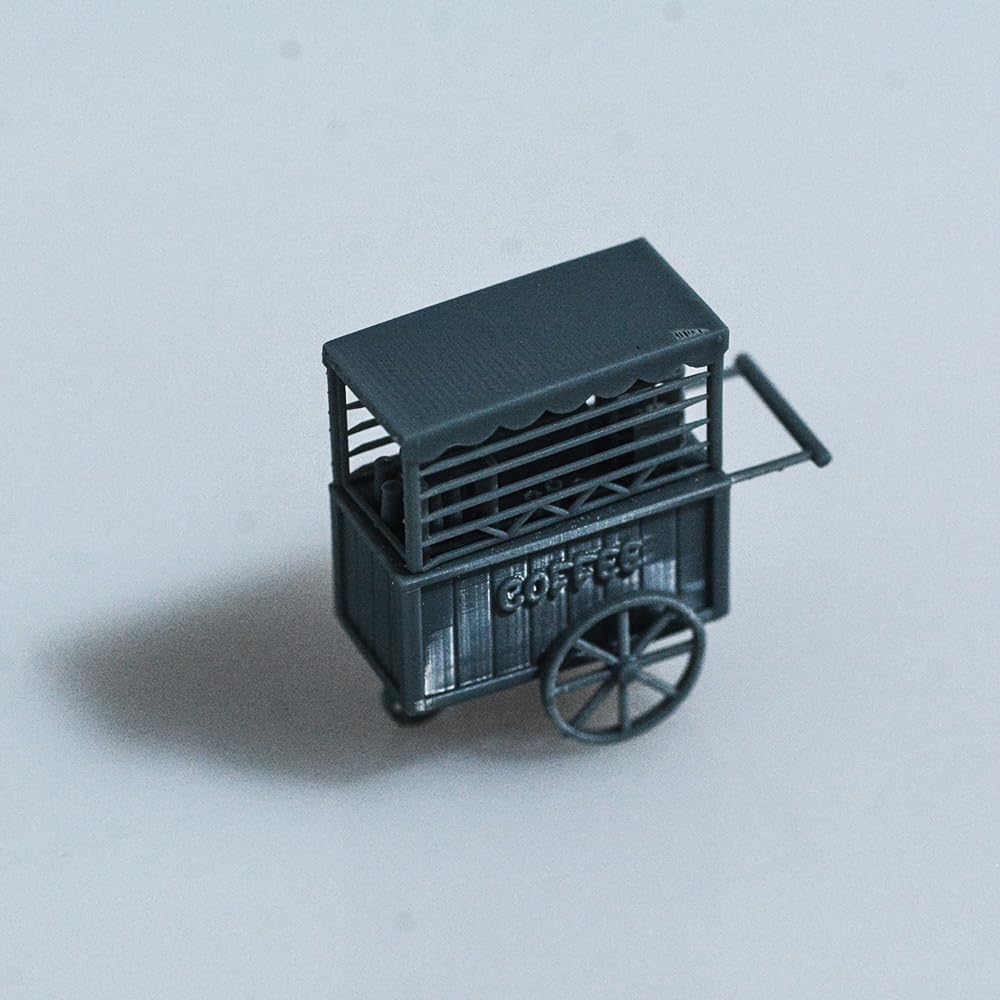 MRY-SFW LYT12059A miniaturowy budynek fabryczny 1/12, wózek wojskowy, szyny kolejowe, akcesoria, rekwizyty, krajobraz dioramy, mobilny stojak na kawę espresso