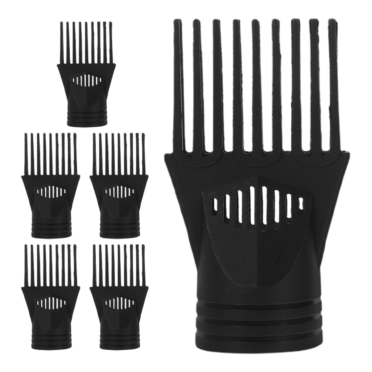 FOMIYES 6Pcs Hair Dryer Nozzle Attachment Durable Comb and Nozzle Replacement for Versatile Styling Compatible with Hair Dryer Brands