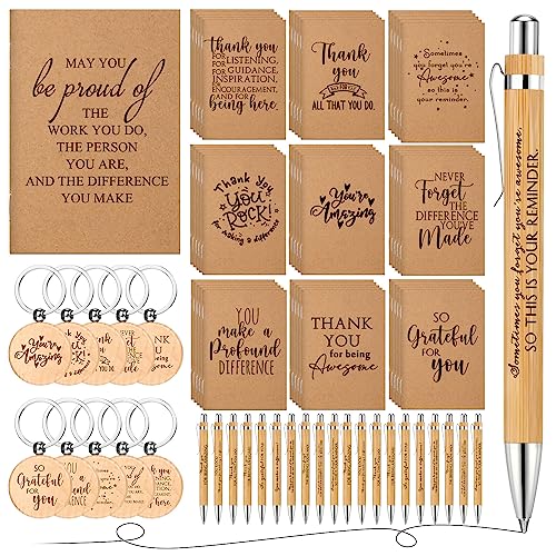 Carnets de poche kraft avec porte-clés inspirants pour cadeau de bureau mixte