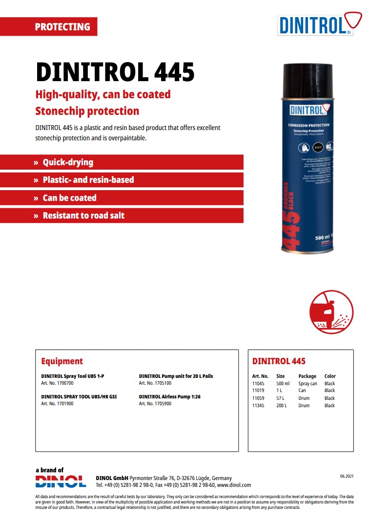 Dinitrol ML - penetrerend holle ruimte was van 5,0 L