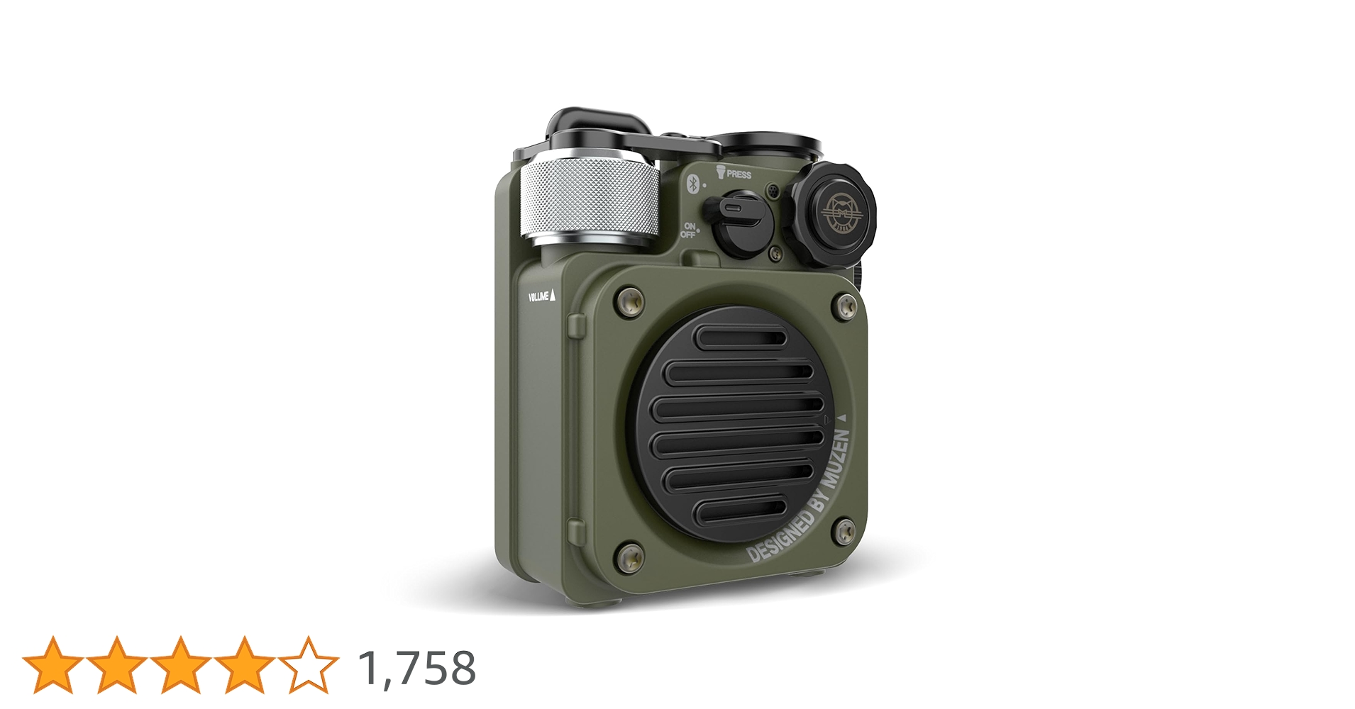 【未使用】MUZEN Wild Mini 第2世代 ジャングルグリーン Amazon.co.jp: MUZEN Wild Mini 第2世代 Bluetoothスピーカー 防水