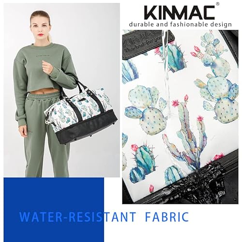 Kinmac Travel Duffel Totes Bag, Sports Gym Bag Weekender Overnight Bag (Cactus) #TOP5