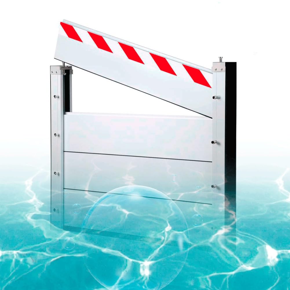 Barrera Contra Inundaciones para Puertas, Aluminio Barrera Contra Inundaciones, Barrera Anti Inundaciones Garaje, Barrera Movil Contra Inundaciones, Barrera Anti Inundaciones Para Casa YQISHI(130x80cm