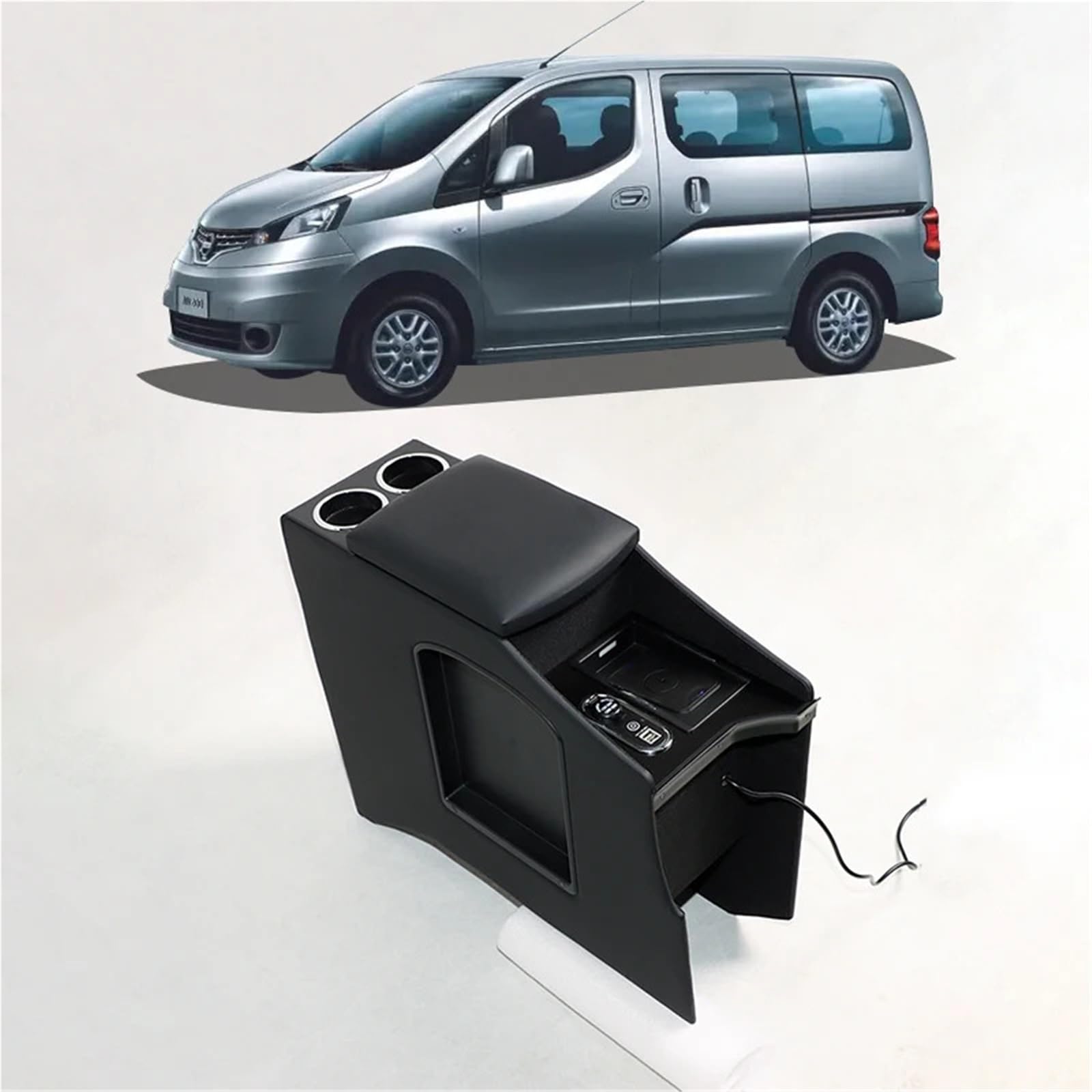 Konsola Środkowa Pasuje do Nissana NV200, podłokietnik przedni, konsola samochodowa, podłokietnik samochodowy, kompatybilny z Nissanem NV200, schowek(A Beige Left Rudder)