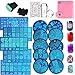 15pcs Nail Template Piastra per Unghie Set di Nail Art Stamping 5pcs piatti di timbro di Natale di tema di amore del fiore rettangolo + 2 pcs Stamper + 1 busta per conservarli