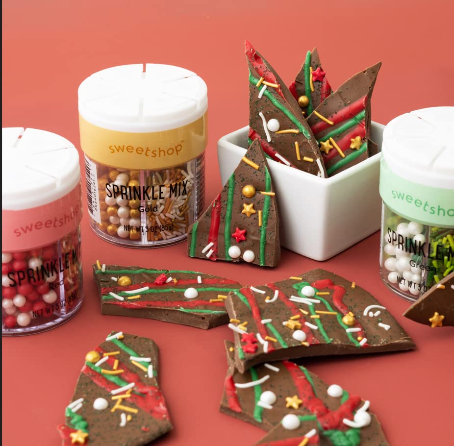 Miniatura 4 de Sweetshop, Espolvorea 6 celdas, dorado y blanco, gránulos comestibles, gránulos elegantes para hornear y decorar, usar en cupcakes, pasteles,