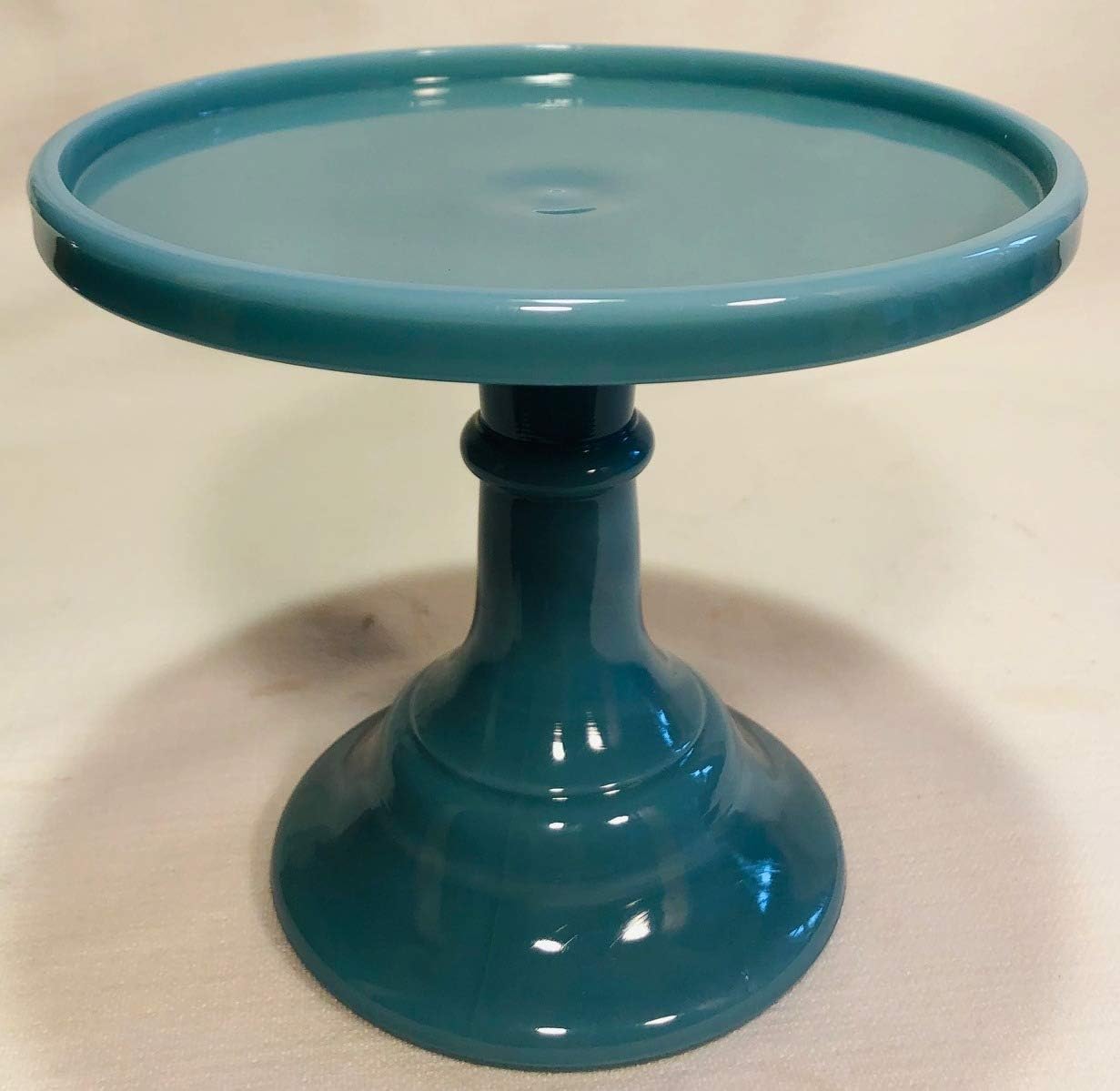 Cake Plate Round Plain & Simple Mosser Glass (6", Jadeite)