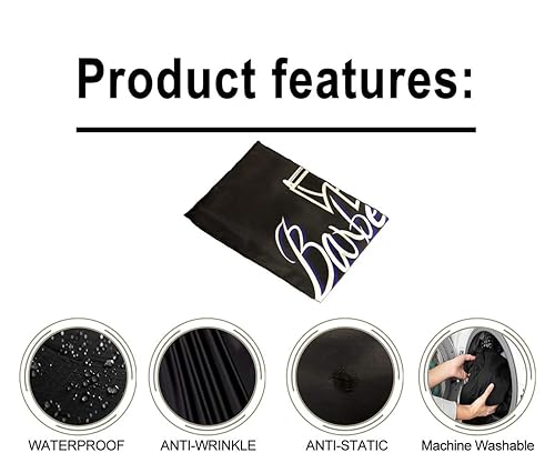 Miniatura 6 de Pelocapa Capa de peluquería para hombres, capa de corte de pelo con broches, capa de corte profesional de salón, delantal grande impermeable para