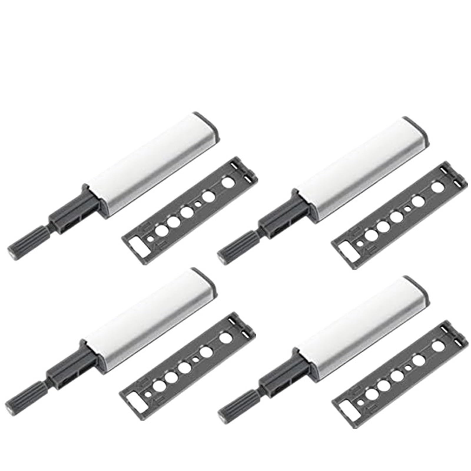 Zuxwux 4Pcs Cabinet Push Latch Cabinet Catches Push To Open For Door Drawer Latches Closer Rebound Hardware(4Pcs)