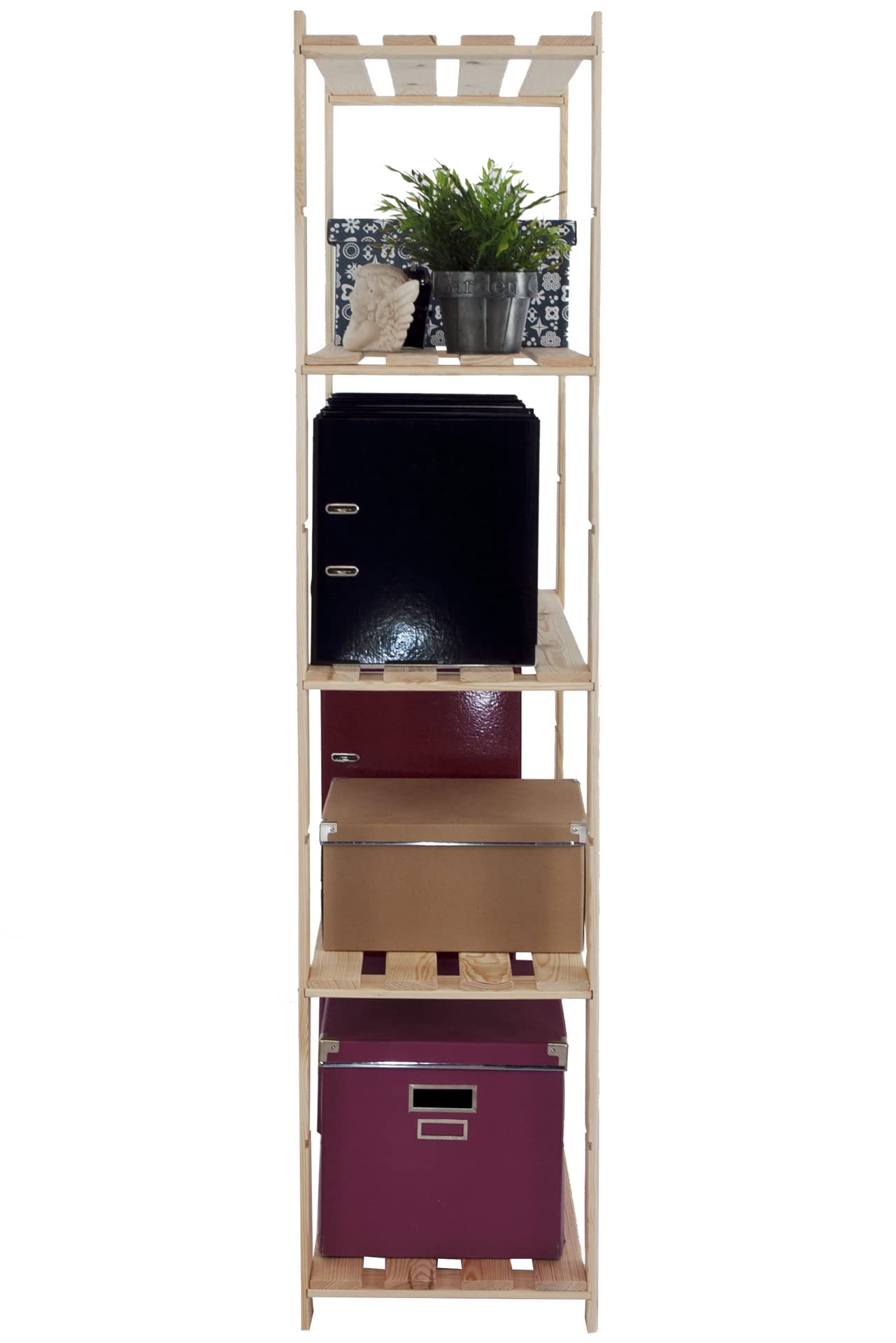 Holzregal Keller- Lager- Küchenregal Ständer H. 150-220cm Serie B (B-24:HxBxT: 170x80x38 cm)