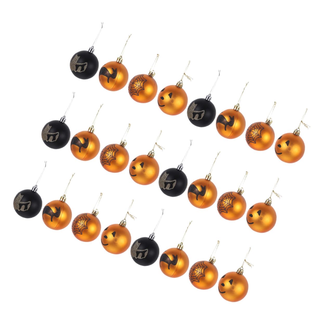 36pezzi Addobbi Halloween Ornamentali Sfera di Plastica Tema Teschio di Zucca Strega per Decorazioni Casa Festa Autunnali