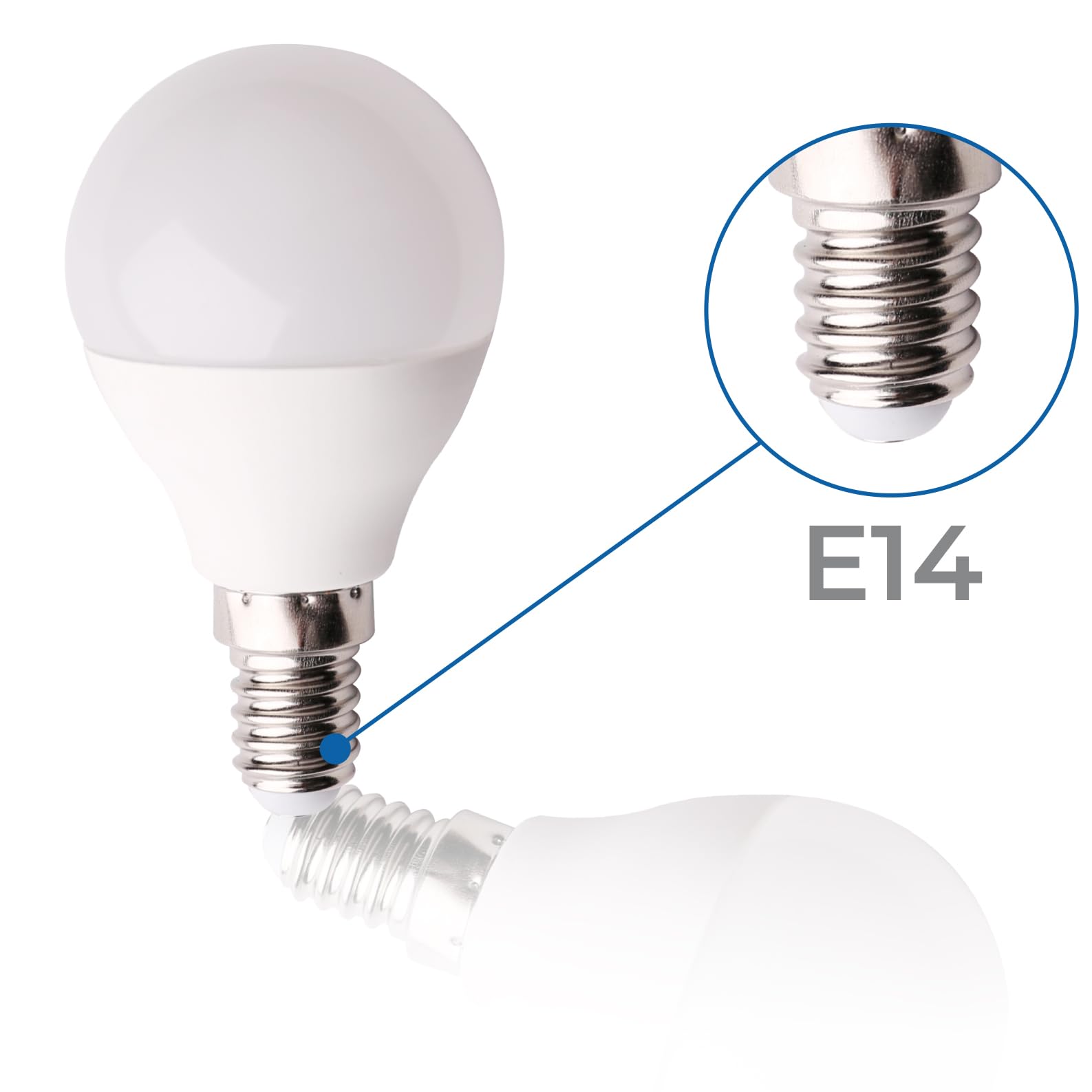 LED ATOMANT 50x Bombilla LED E14 G45 7W Color Luz Fria 630lm