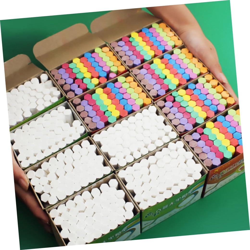 3 Boîtes de Craies Colorées Hexagonales sans Poussière 150 Pièces Légères et Portables pour Tableau Noir Craies Pédagogiques École Maternelle Primaire et Usage Domestique