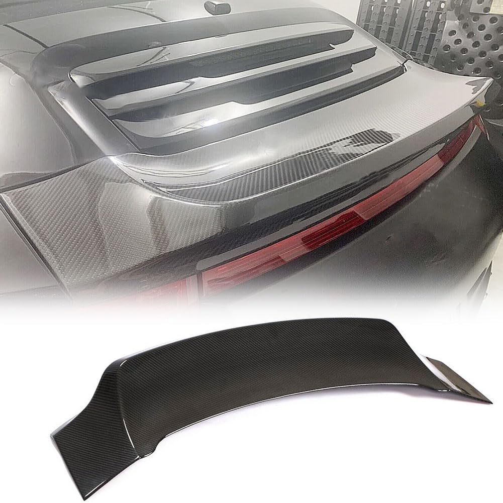 MCARCAR KIT Real Carbon Fiber Trunk Spoiler Fits for Porsche 911 991 Carrera 4 S GTS 2-Door 2016-2018 Rear Boot Trunk Spoiler High Kick Wing Lip