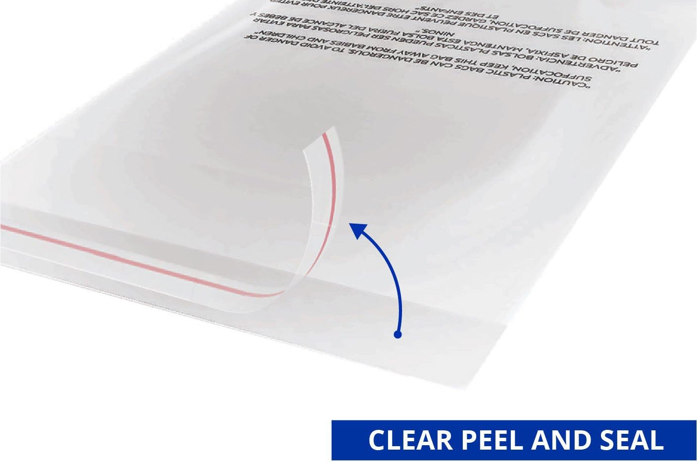 100 (12"x18") Clear Peel and Seal 1.5 Mil Poly Bags with Suffocation Warning Print : Industrial & Scientific