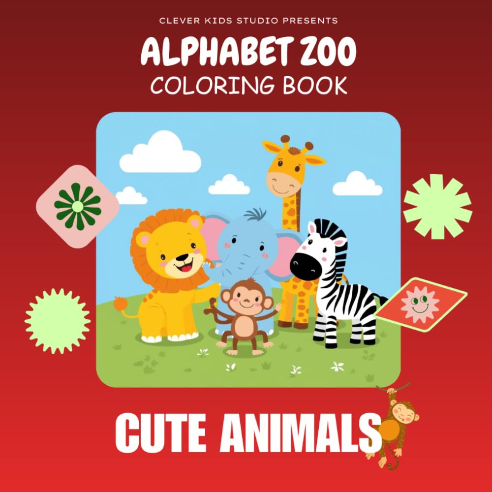 Alphabet Zoo Coloring book: Cute Animals