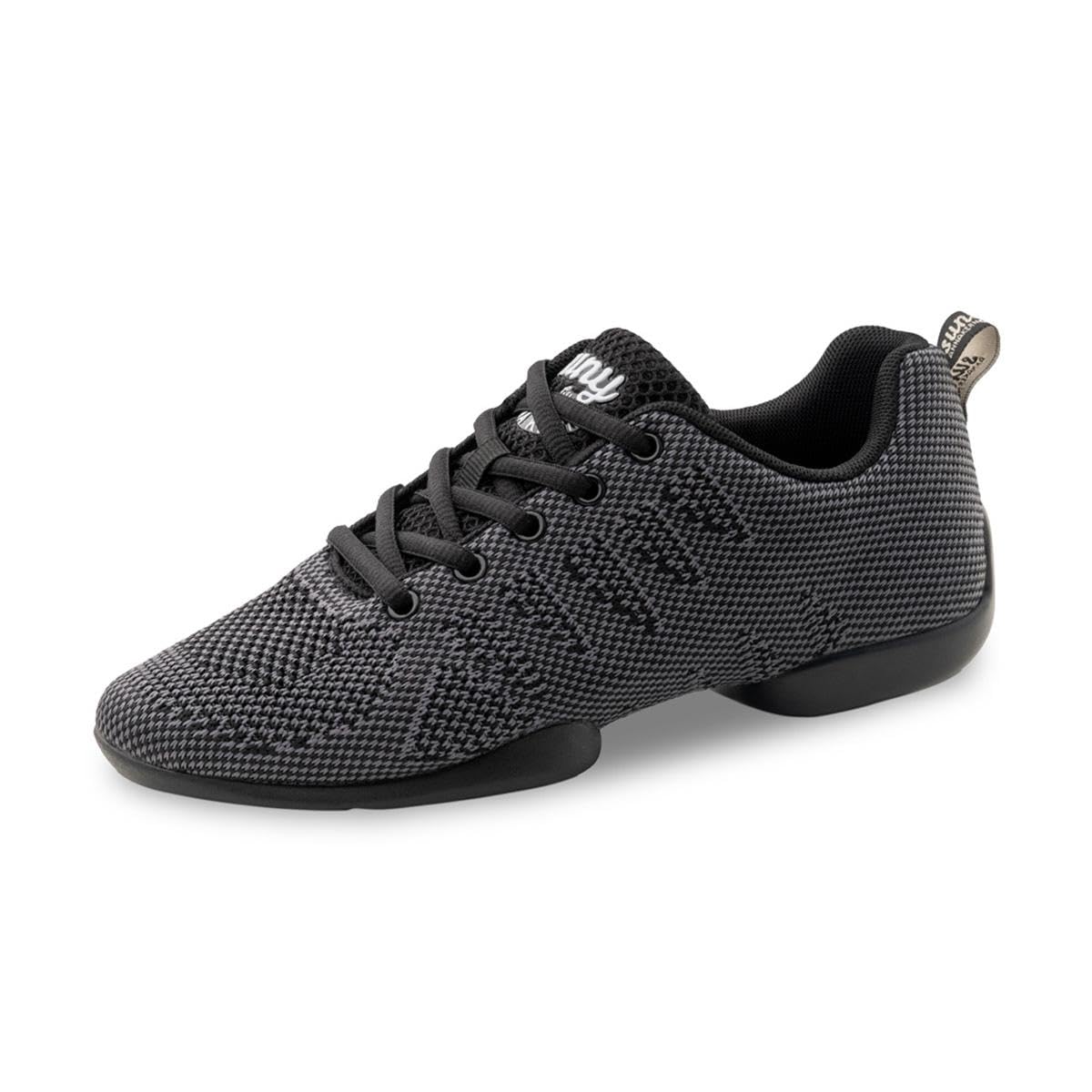 Anna Kern Damskie sneakersy Dance 150 Bold - tekstylne czarne/szare - normalna szerokość - obcas 1 cm - podzielona podeszwa PU