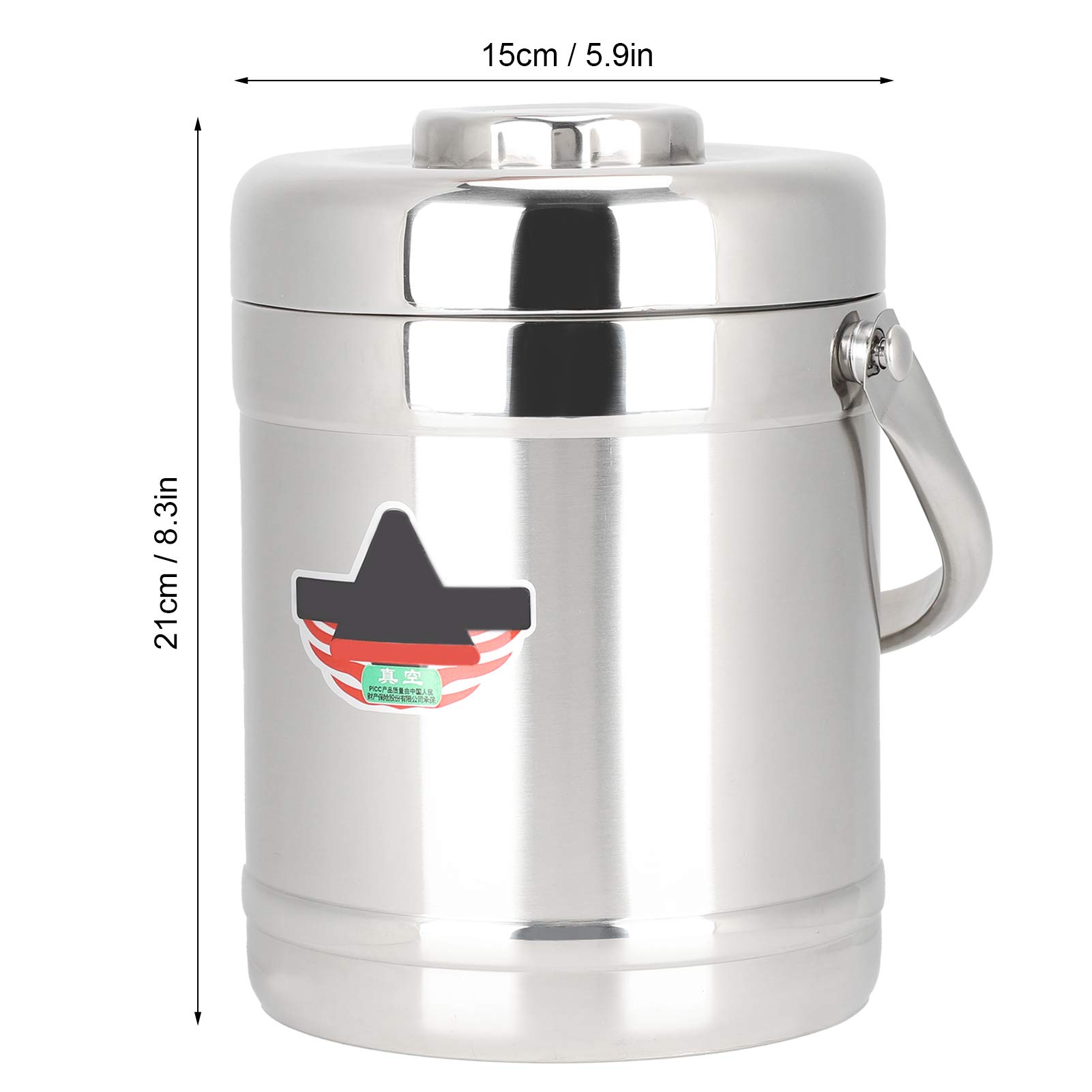 Vaschetta per Pranzo Sottovuoto, 1.8L Doppia Parete Isolata