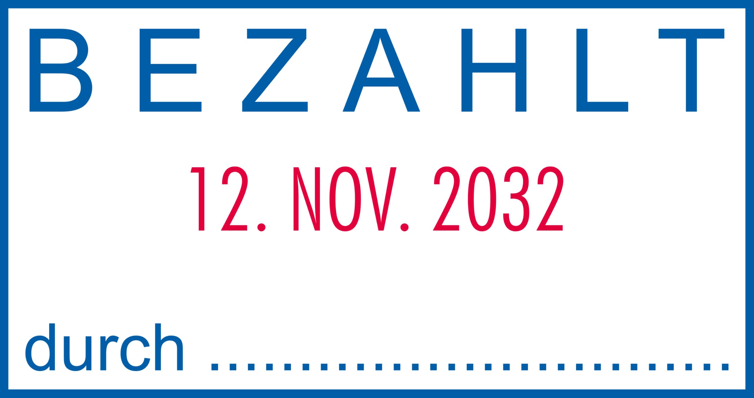 COLOP 2160 Datumstempel Bürostempel mit zweifarbigem Abdruck – Text blau Datum rot – vielseitiger Organisationsstempel für Büro Lager Buchhaltung (Geprüft)