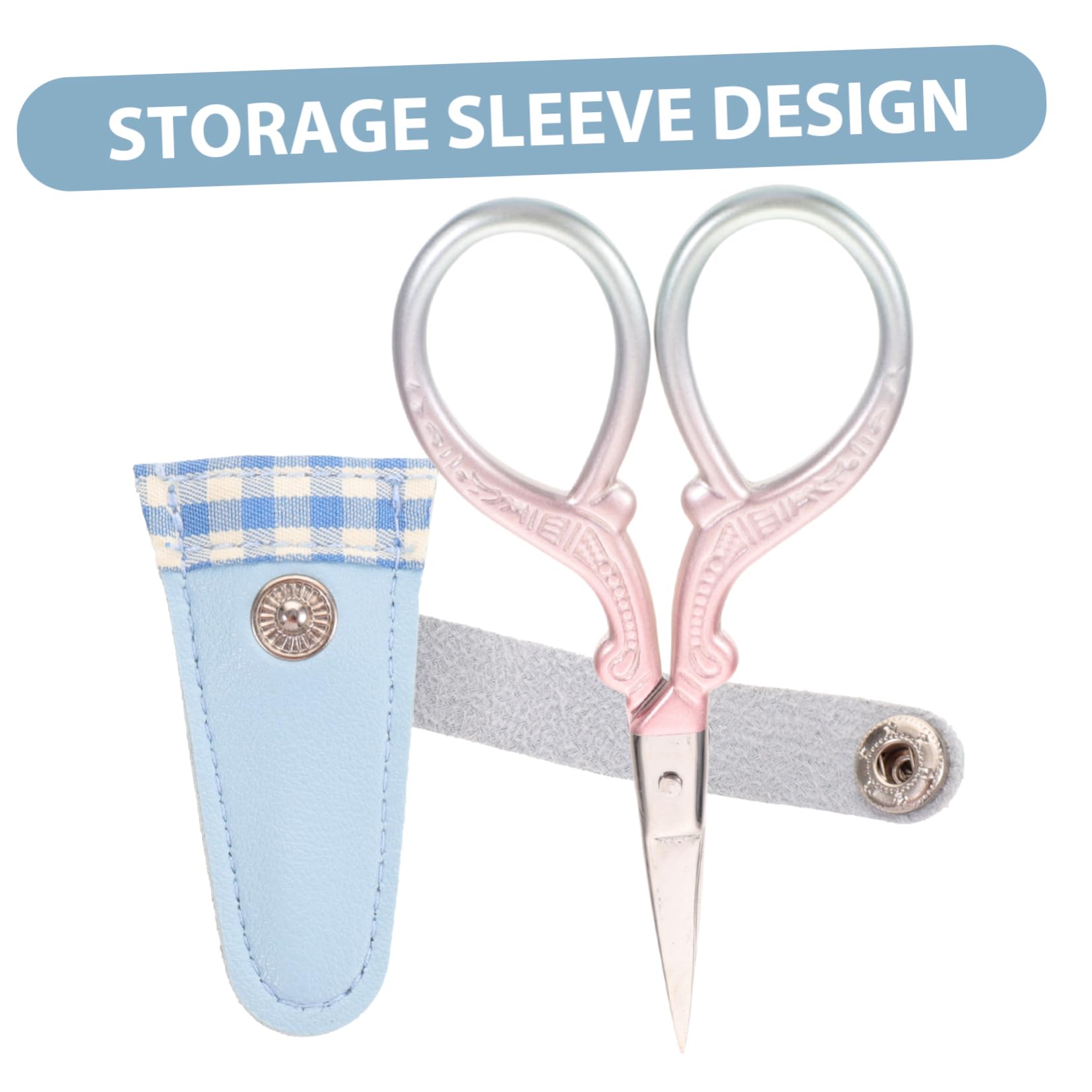 EXCEART 5ensembles Set De Ciseaux Colorés Avec Étui Cuir De Ciseaux Multifonctionnels Pour Couture Et Créatifs Outil Pratique Pour Découper Carton Et Plus