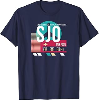 Vintage San Jose SJO Airport Code Retro Travel Costa Rica T-Shirt