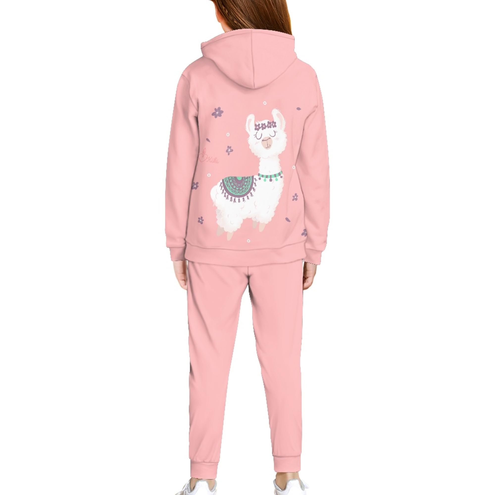 chaqlin Zestaw dresowy dla chłopców i dziewcząt, uroczy pulower z kapturem, dres do joggingu, zestaw 2 szt., dziecięce bluzy z kapturem i spodnie z długim rękawem dla dzieci w wieku 4-12 lat