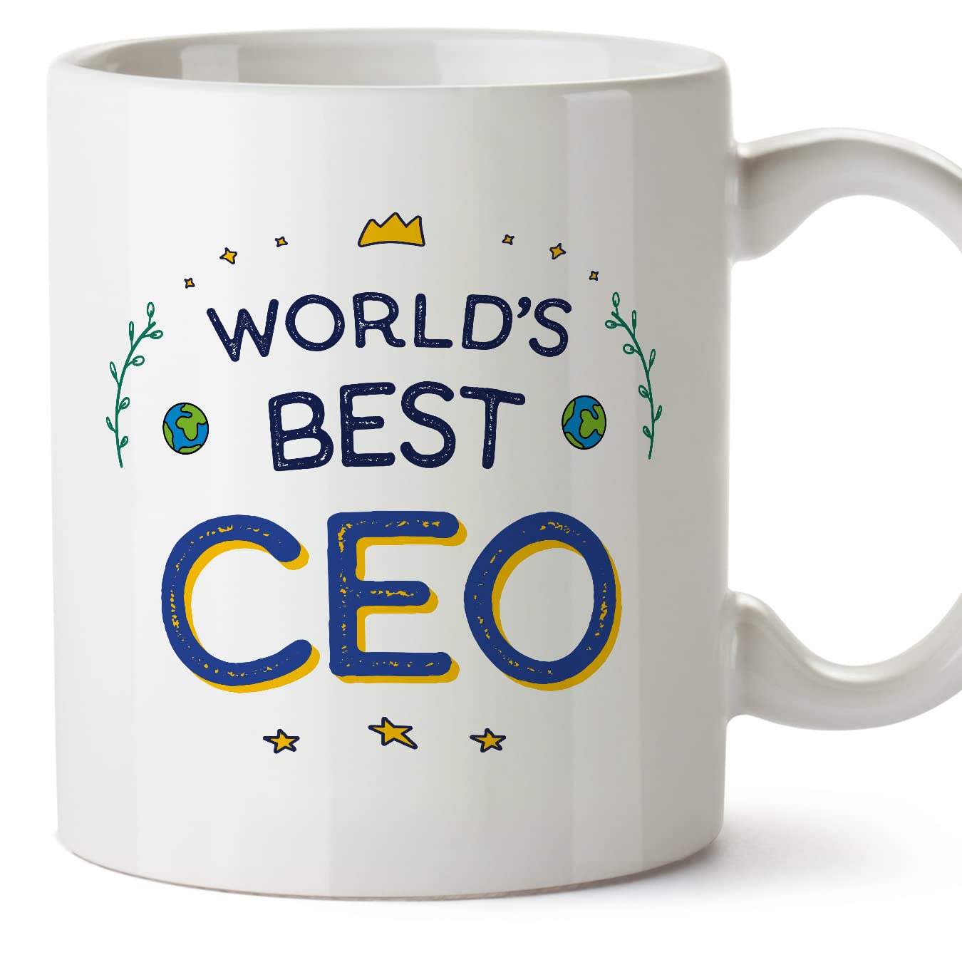 MUGFFINS CEO Mug - in English - World's Best - Funny Gift for Colleagues - Ceramic 11oz Mug — image 1
