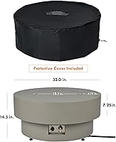 Vista 5 de Fogata de propano para exteriores de 32 pulgadas con cubierta de tanque de 20 libras, fogatas de propano de 50,000 BTU para patio exterior con tapa