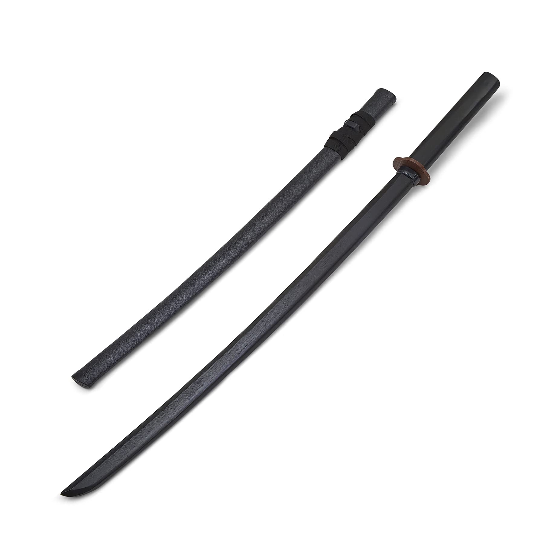 Martial Arts Adults Black Oak Wooden Bokken With Plastic Scabbard - NEW