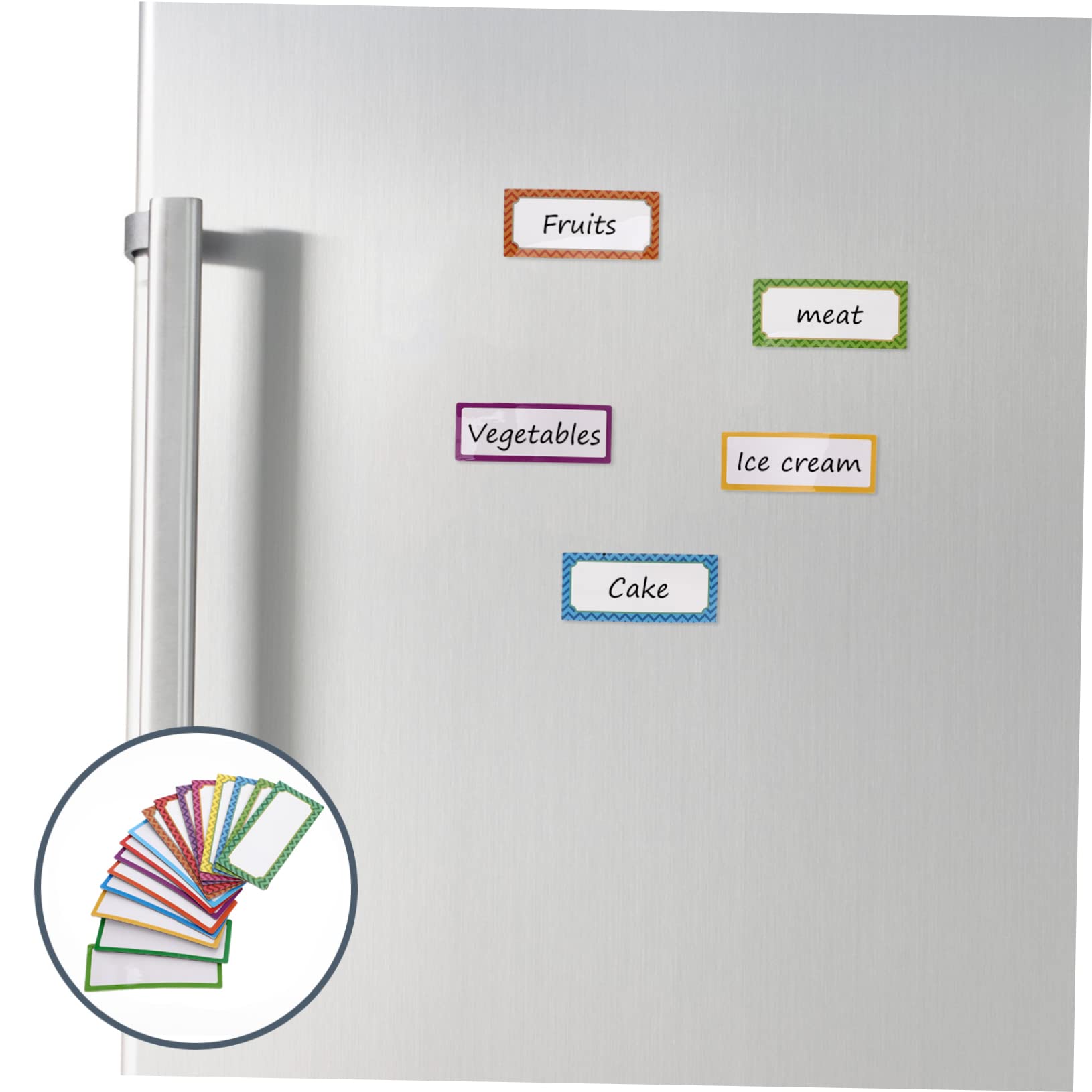 Uonlytech 5 Sätze Magnetische Namensschilder Teiliges Set Beschreibbare Und Abwischbare Etiketten Für Schule Büro Und Küche Für Whiteboard Und Kühlschrank Vielseitig Einsetzbar 16 Stück * 5