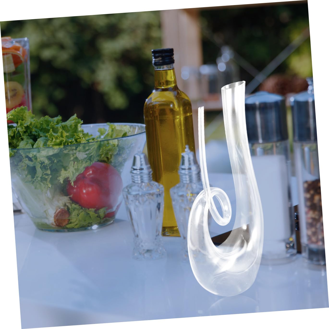 Decanter per Vino in Cristallo Trasparente 1300Ml Caraffa per Vino Rosso Aeratore Integrato Accessorio per Servire Bevande in Casa Ristorante e Bar