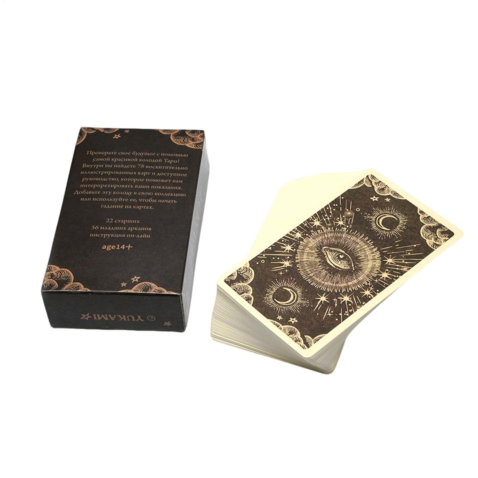 Tarocchi Divinazione, 78 fogli Oracle Inspiration Cards versione russa, psicologico, 10,5 x 6 cm, facile da usare, portatile per principianti ed esperti