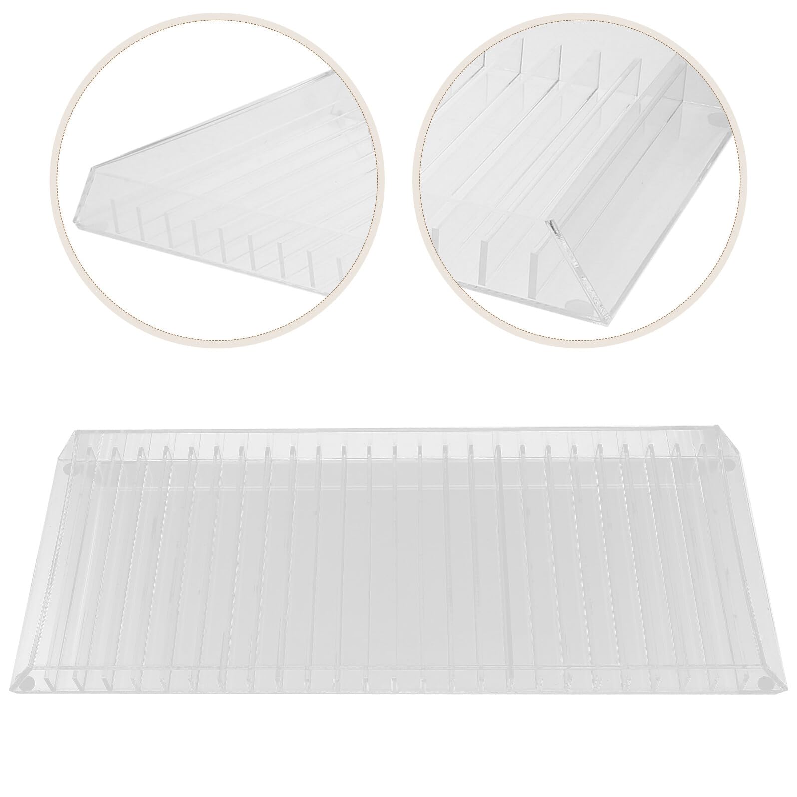 Porta Dischi in Acrilico Trasparente 24 Custodie Espositore per CD e Dvd da Tavolo Organizer per Supporti Multimediali e Custodie Protezione Anti Polvere e Graffi per Sala