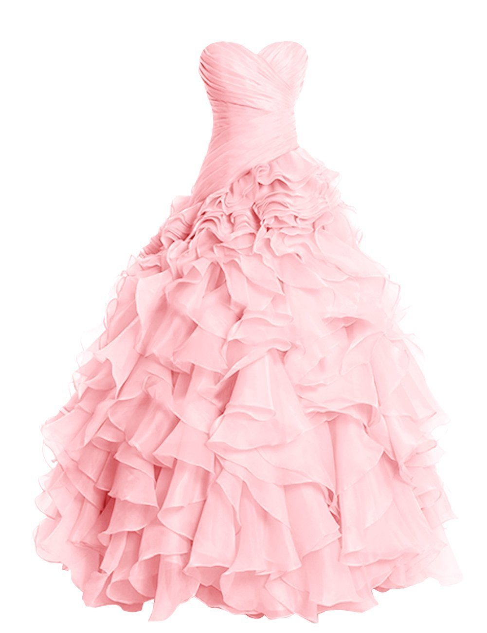 Fanciest Womens Ruffles Organza Ball Gowns Prom Dresses for Quinceanera Burgundy