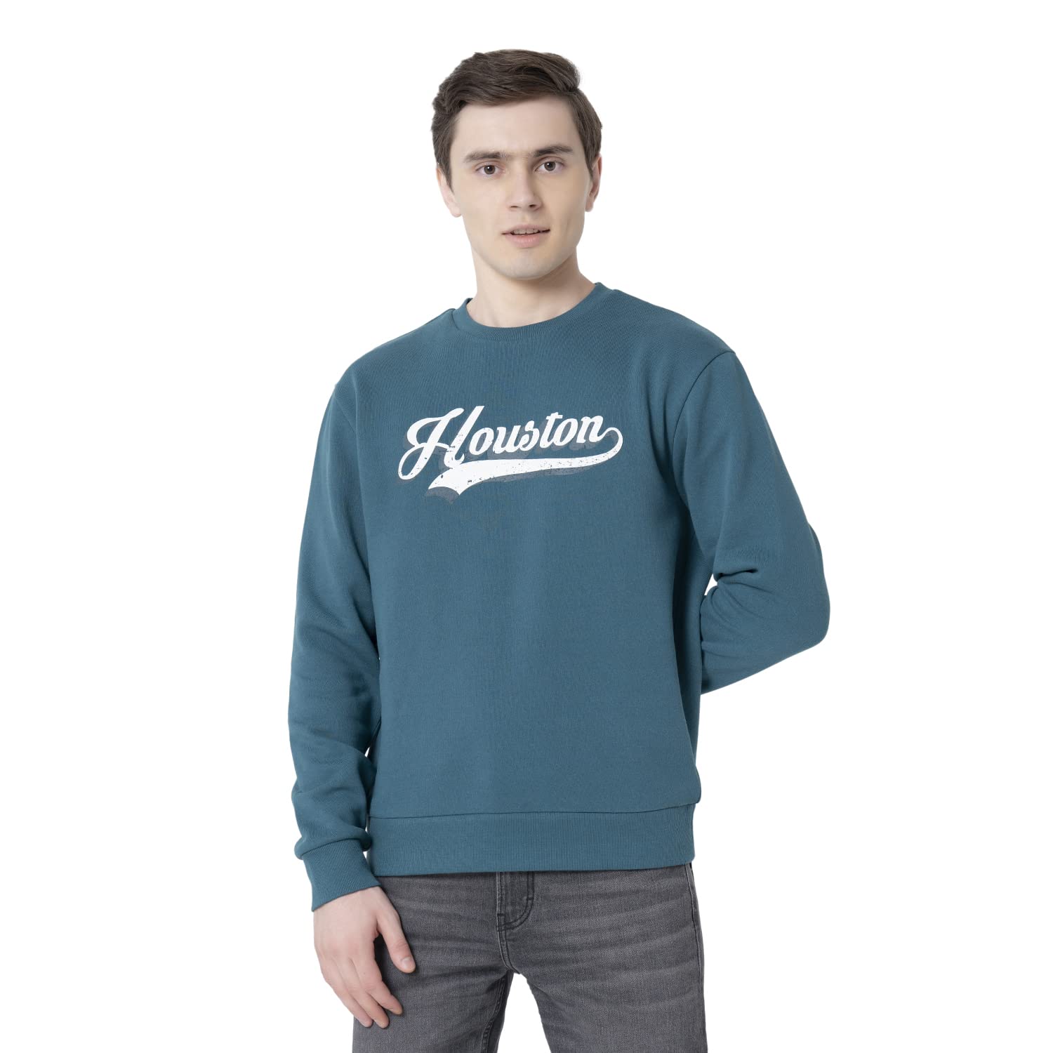 red tape Men's Turquoise Graphic Print Sweatshirt - RWS0174M-L-picture-33