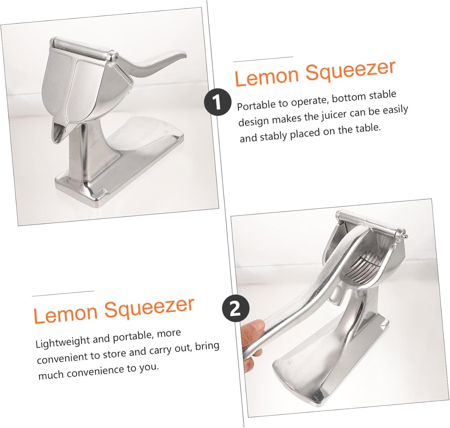 Manual Citrus Extractor Tool Hand Press Fruit Juicer for Lemon Orange Pomegranate Convenient Handheld Squeezer for Fresh Juice at Home Kitchen and Juice Bars