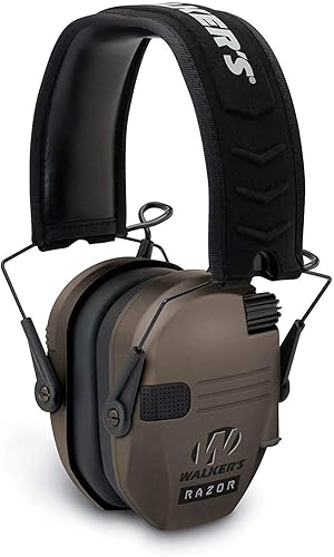 Vista 18 de Walker's Razor Slim Shooter Electronic Hunting Orejeras de protección auditiva plegables Razor Slim Verde Patriot,Flat Dark Earth,Tierra oscura