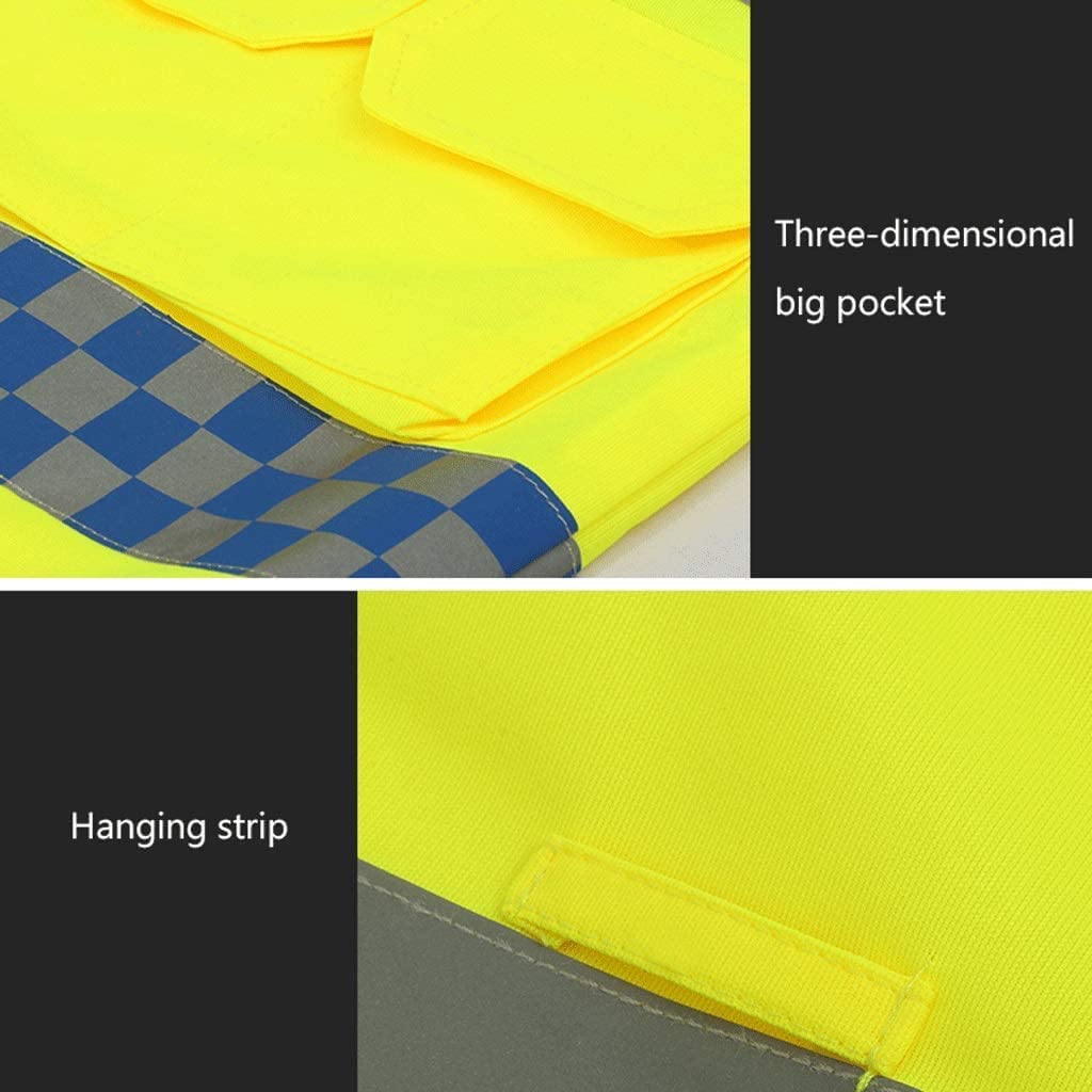 Chalecos de Seguridad Chalecos de Alta Visibilidad Traje Reflectante, Chaleco de Seguridad Reflectante Amarillo Fluorescente con Bandas Reflectantes Chalecos Reflectantes (AL)