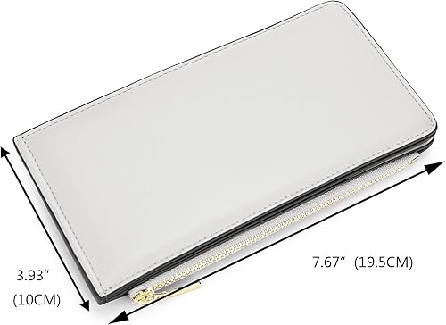 Miniatura 5 de YALUXE Women's Wallet RFID Blocking with 20 Card Slots Cash Holder Zipper Pocket for Phone PU Leather