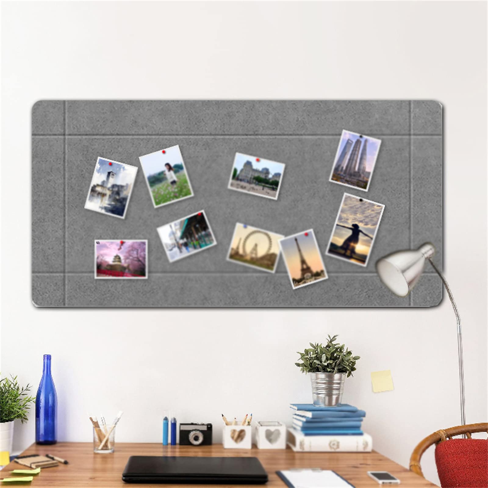 Panneaux acoustiques rembourrés et insonorisants pour maison, bureau, studio, salle de classe - Décoration murale en feutre épais et durable - 120 x 60 cm - Couleur #14