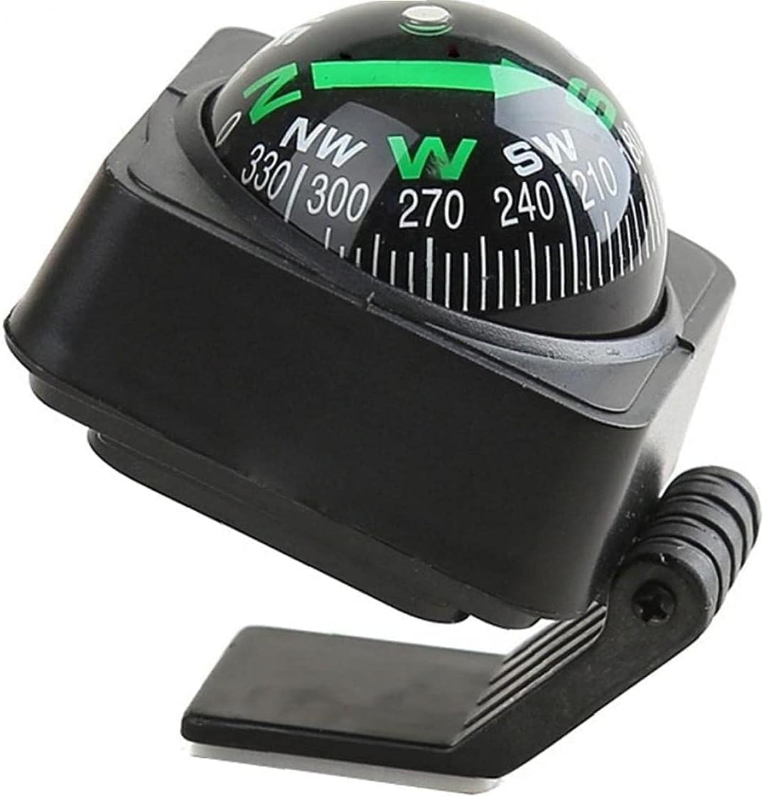 Auto Compass Navigation Ball Mini Vehicle Interior Ornaments Outdoor Car Guide Self Adhesive Mount for Car Dashboard Nice Processed : Automotive