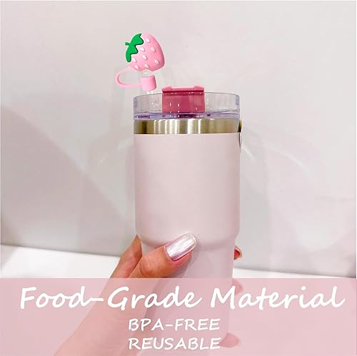 Miniatura 2 de GAISHION 9 fundas para popotes compatibles con vasos Stanley de 4030 onzas, protectores reutilizables de silicona para popotes Stanley de 0.4