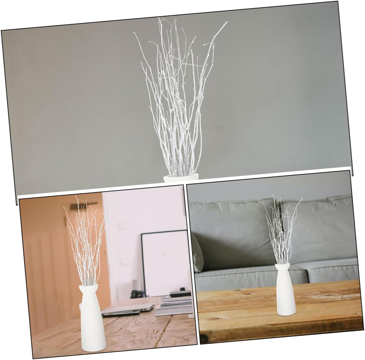 VALICLUD 12pcs Birch Branches for Vase Decor Dried Twigs for Home and Office Arrangement Natural White Decorative Stems for Crafts and Wedding Floral Design